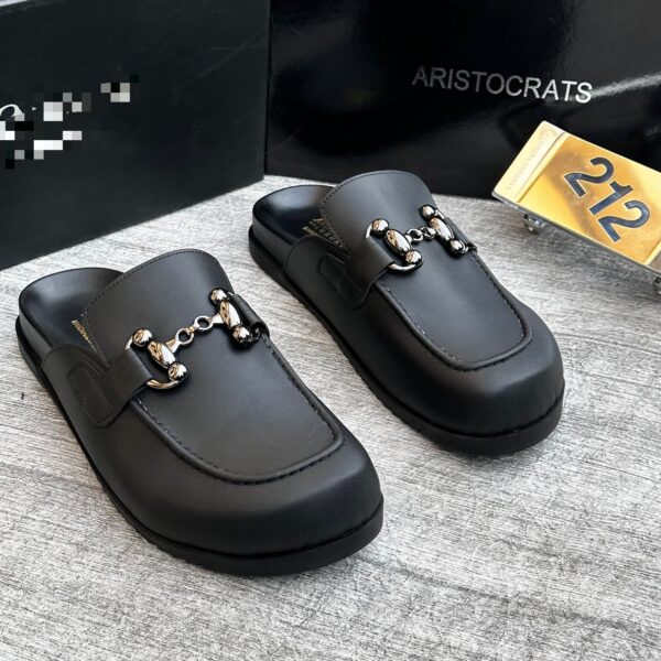 Aristocrats Men’s Leather Half Shoes – Black Classic Footwear