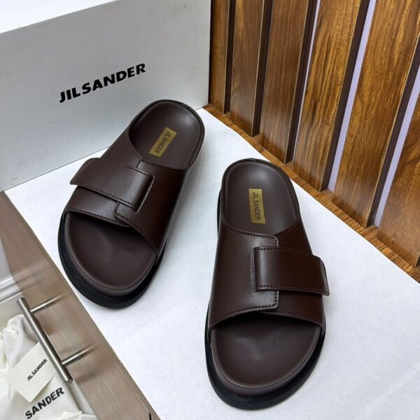 Jil Sander Men’s Leather Pam Slippers – Minimalist Luxury Footwear