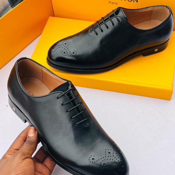 Men’s Black Leather Oxford Shoes – Classic Formal Footwear