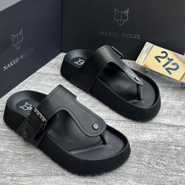 Naked Wolfe Black Platform Sandals – Bold Luxury Footwear