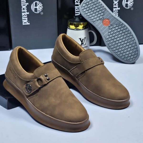 Timberland Men’s Brown Slip-On Loafers – Classic Comfort Footwear