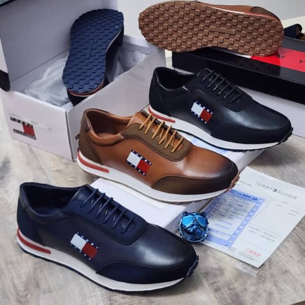 Tommy Hilfiger Men’s Corporate Leather Sneakers – Smart Casual Footwear