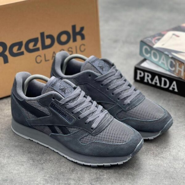 Reebok Classic Grey Suede and Mesh Lifestyle Sneakers