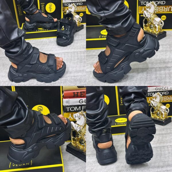 Buffalo Binary 0 Vegan Platform Sandals - Black