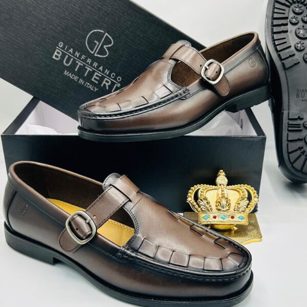 Gianfranco Butteri Handcrafted Italian Brown Leather Loafers