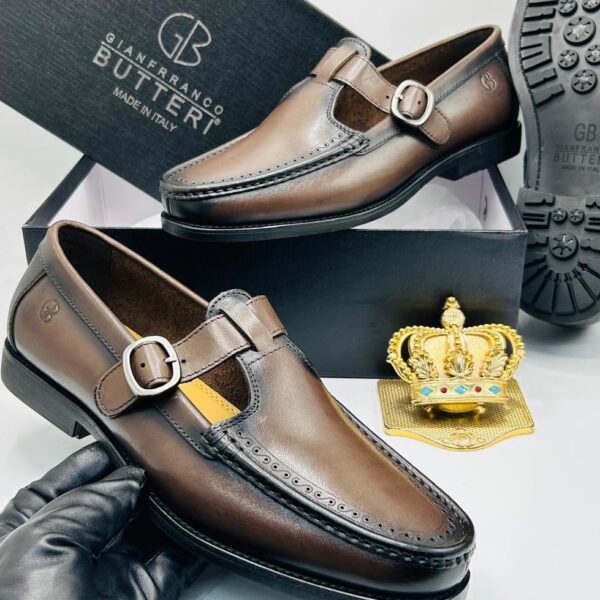 Gianfranco Butteri Italian Leather Monk Strap Dress Shoes