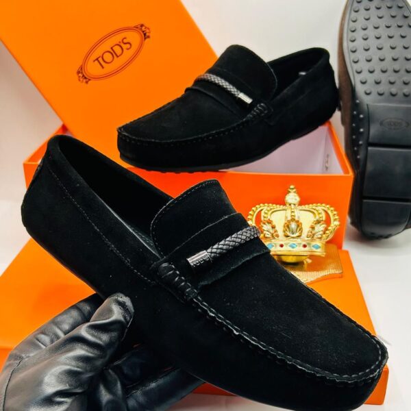 Tod's Black Suede Gommino Driving Shoes