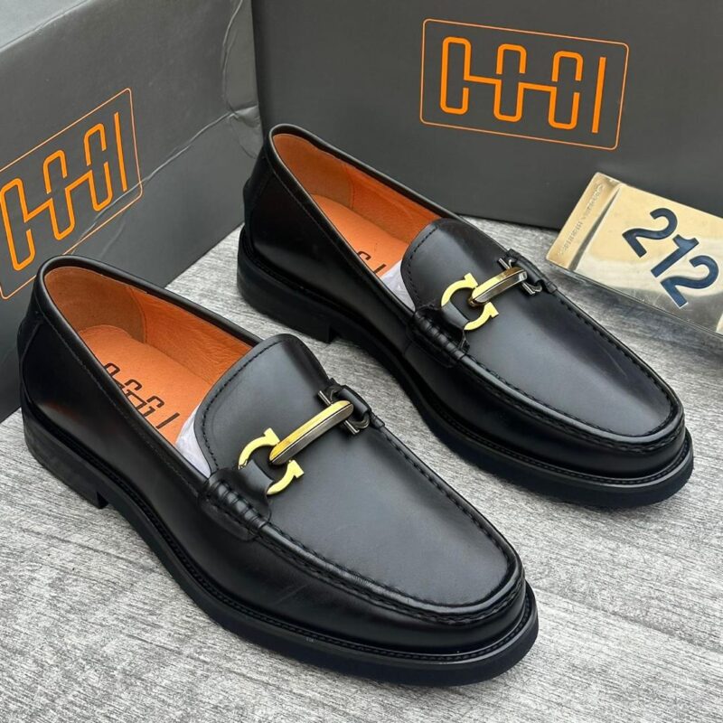 Oggi Super Class Genuine Leather Slip-On Dress Shoes