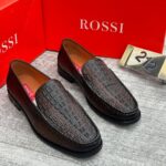 Rossi Crocodile-Embossed Leather Loafers