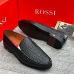 Rossi Crocodile-Embossed Leather Loafers