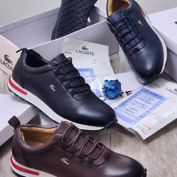 Men’s Lacoste Premium Low-Top Sneakers – High-Quality Casual Designer Shoes