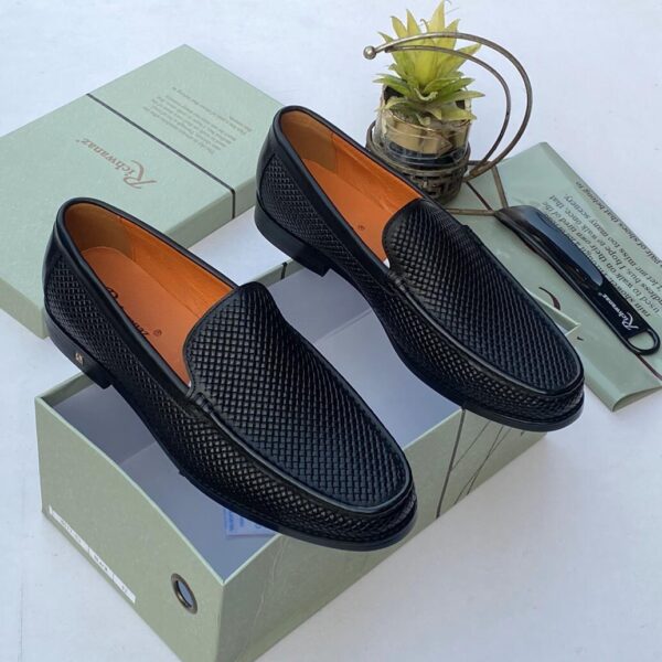 Richwanaz Woven Leather Slip-On Loafer.