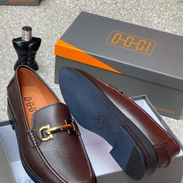 Oggi Men's Textured Leather Bit Loafers