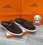 Hermès Men's Likely Mule in Écorce Suede