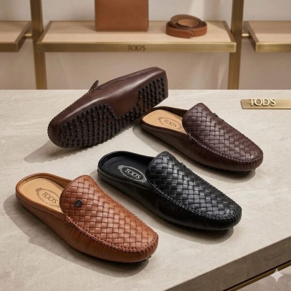 Tod's Men's Woven Leather Slip-On Loafers